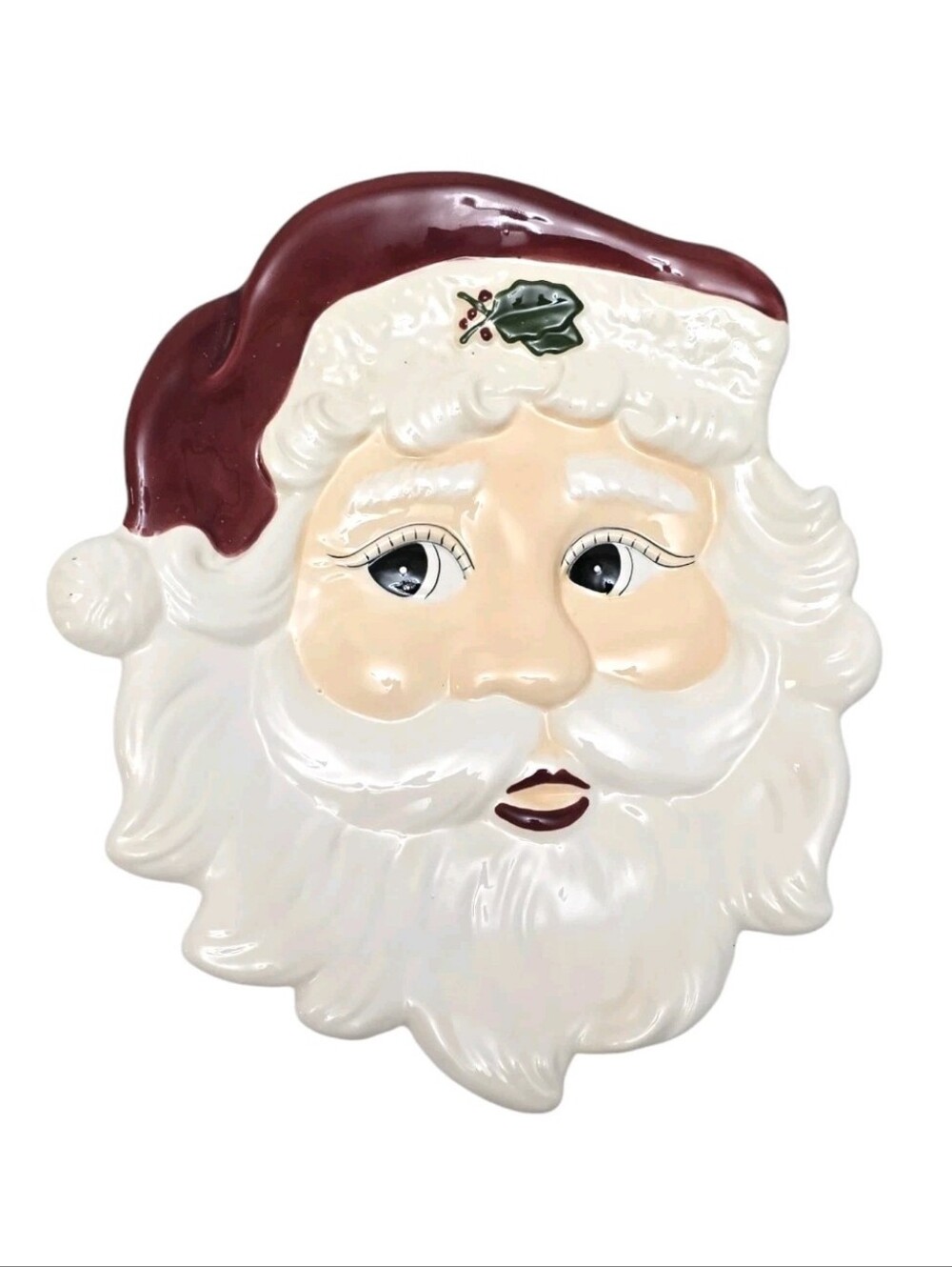 Santa Claus Cookie Plate Dish Table Decor Marketplace Microwave Dishwasher Safe